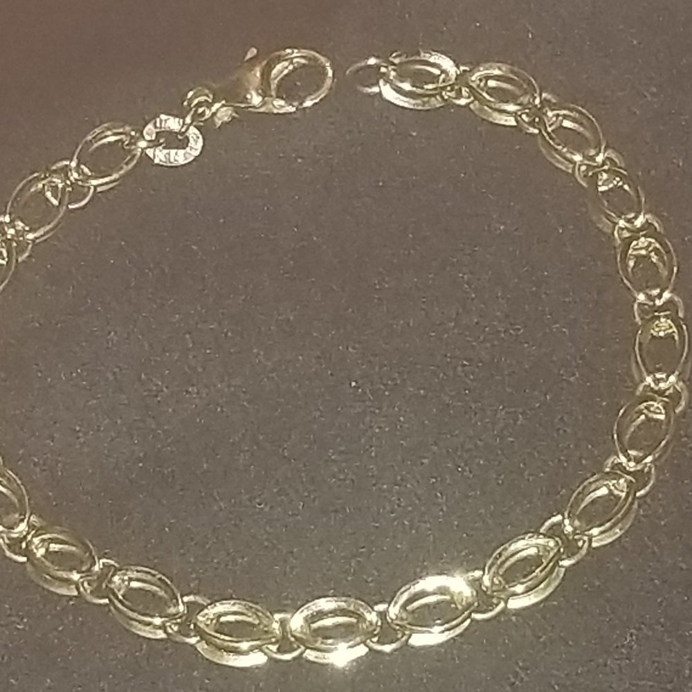 RARE VINTAGE ESTATE GUMPS GUMP'S LINK KEEPSAKE ITALY 14k GOLD 7" CHARM BRACELET